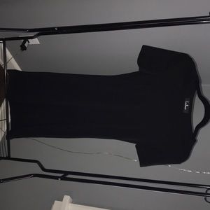 short sleeve black dress